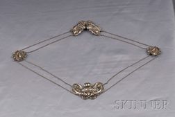 Art Nouveau Sterling Silver Belt, Unger Bros.